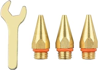Klebepistolen-Düsenschlüssel-Set, 32 mm Messing, 3 Größen, austauschbare Düsenspitze mit Sch…