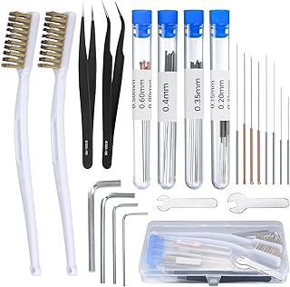 3D Drucker Düsenreinigungsnadeln Reinigungsset, 44 Stk 3D Drucker Düse Reinigung Kit, 0,15/0,25…