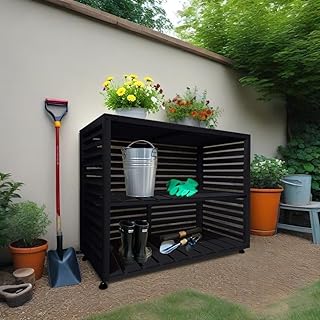 Regal imprägniert in anthrazit für Garten Balkon Terrasse Pflanzentisch Blumenregal Aufbewahrun…