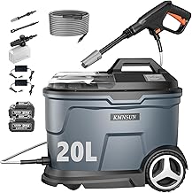 Akku hochdruckreiniger, 20 L hochdruckreiniger mit wassertank, debiet: 4 L/min, max. 60 bar, nach…