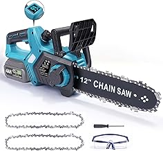 Akku Kettensäge 12 Zoll, Elektro Kettensäge kompatibel mit Makita 18V Akku | 1000W Bürstenlose…