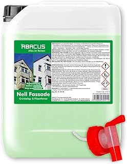 ABACUS® Fassadenreiniger, Grünbelagentferner für Fassaden, Putz & Hauswände – Entfernt selb…