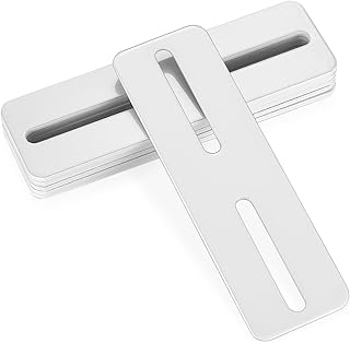 6 Stk Flachverbinder, flache Holzverbinder, Lochplatte Metallverbinder mit 2 Langloch, Verstellba…