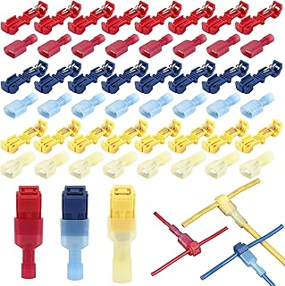 270 Stück T Abzweigverbinder Set, 135 T Tap Kabelverbinder+ 135 Flachstecker Schnellverbinder, I…