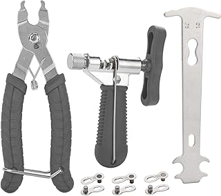 Fahrradwerkzeuge Set,Fahrradketten-Werkzeug+Fahrrad Ketten Prüfer+Kettenspanner+Fahrrad Fehlt Li…