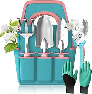6-teiliges Gartengeräte-Set, Garten-Handwerkzeuge aus Aluminiumlegierung Starter-Kit mit Gartent…