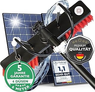 Teleskop Waschbürste 6m [5 JAHRE GARANTIE] – Waschbürste mit Teleskopstiel – Terrassendach Rein…