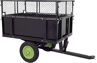 TRUTZHOLM Anhänger Rasentraktor 300 kg kippbar Aufsitzmäher Hänger Traktor Kippanhänger ATV Q…