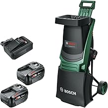 Bosch Akku-Häcksler UniversalShredder 2x18V-25 (Wendemesser, schneidet Äste bis 25 mm, bürsten…