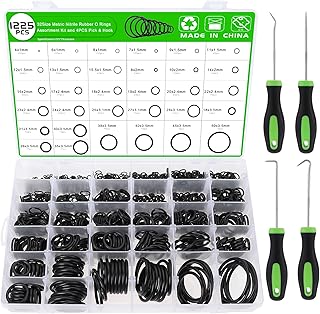 1225 Stück 32 Größen Dichtungsringe Set O Ringe Sortiment,Nitrilkautschuk Gummi Dichtungen Rin…