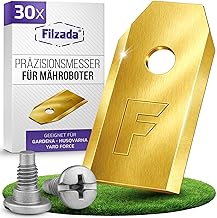Filzada® 30x Mähroboter Messer LONGLIFE inkl. Schrauben – Ersatzmesser für Rasenmäher kompati…