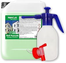 ABACUS® Fassadenreiniger mit Sprühflasche, Grünbelagentferner für Fassaden, Putz & Hauswände…