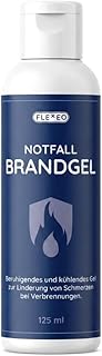 FLEXEO Notfall Brandgel 125 ml | kühlendes Verbrennungsgel bei Brandverletzungen und Verbrennung…