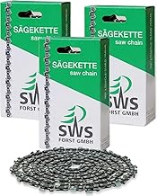 SWS Forst GmbH Sägekette 3/8 1,3 mm (3 Stück) – 55 Treibglieder – Kettensägekette – Ersatzkett…