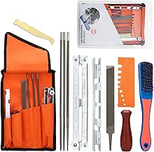 Kettensägen Schärffeilen Kit Universal-Kettensägen-Feilensatz Feilenkit zum Schärfen von Säg…
