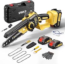 Mini Akku Kettensäge 6 Zoll, 1000W Brushless Mini Kettensäge Elektro mit 4000mAh Akku, Handkett…