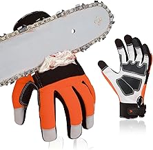 Vgo… 1 Paar EN381-7, Klasse 1, 20m/s, Kettensägenschutzhandschuhe, Schnittschutz, hohe Schnitt…