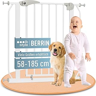 IB STYLE Treppenschutzgitter für Babys Berrin – Türschutzgitter, Kindertreppenschutzgitter, Kle…