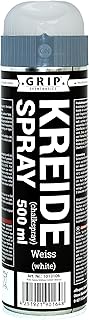 GRIP Eventbasics Kreidespray 500 ml, weiß, mit Überkopfdüse, Sprühkreide für temporäre Mark…
