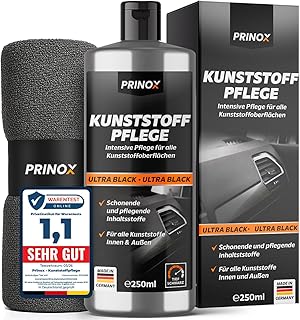 Auto Kunststoff Auffrischer Set [inkl. Mikrofasertuch] – Kunststoffpflege für Auto Außen & In…