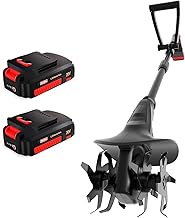 MZK 20V Akku-Motorhacken, 20 cm Arbeitsbreite, 360 U/min, Kabellose Gartenfräse mit 24 Stahlzink…