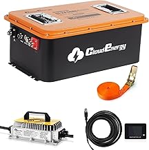 Cloudenergy 48V(51,2V) 60Ah LiFePO4 Lithium Golf Cart Akku mit integriertem 200A BMS, mit mobiler…