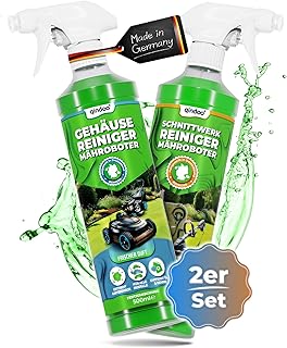 Set Mähroboter Reiniger Gehäuse – Schnittwerk, Rasenmäher Pflege Reinigungsspray zum Säubern …