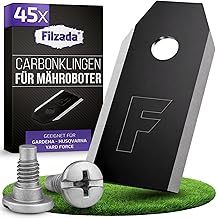 Filzada® 45x Mähroboter Messer CARBON inkl. Schrauben – Ersatzmesser für Rasenmäher kompatibe…