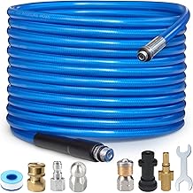 NAMOTEK 10m Rohrreinigungsschlauch Set | 3000 PSI/180 Bar Druckreiniger Schlauch | Rohrreinigungs…