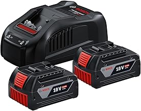 Bosch Professional 18V System Akku Starter-Set: 2x GBA 18V 5.0Ah Akku + Schnellladegerät GAL 188…