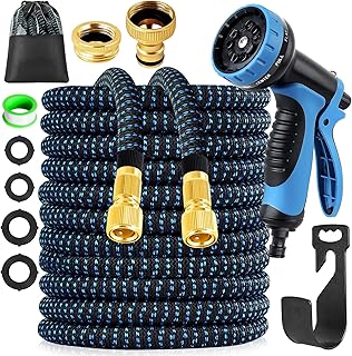 Gartenschlauch Flexibel 30M – Upgraded 3-Fach Dehnbarer Flexibler Wasserschlauch, 3-lagiges Latex…