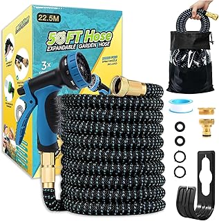 Flexibler Gartenschlauch 22.5m,Ausziehbare Garten Schlauch,Leichter Flexibler Garden Hose mit 10 …