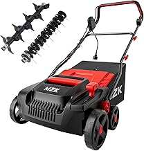 MZK 38 cm Elektro-Vertikutierer und Rasenlüfter 2-in-1 mit 5-stufiger Höhenverstellung, 45L Fan…