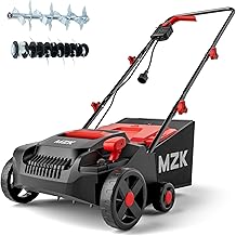 MZK Elektro-Vertikutierer & Rasenlüfter, 33 cm Arbeitsbreite, 13-Ampere-Motor, 4-stufige Höhenv…