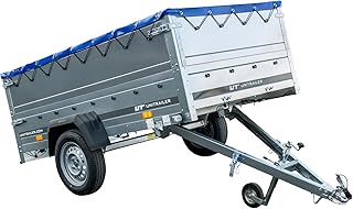 UNITRAILER Robuster Anhänger mit Kippfunktion, 750 kg Zuladung, 2304 x 1256 cm Ladefläche, Bord…