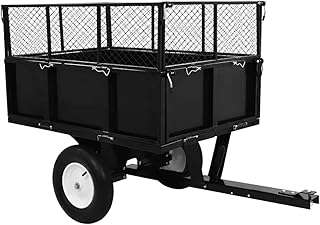 vidaXL Kippanhänger für Rasentraktor Garten Transportanhänger Gartenwagen Transportwagen Outdo…