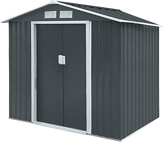 HATTORO S100 XL Metall Gerätehaus Verschiedene Größen Geräteschuppen Garten Schuppen Gartenha…