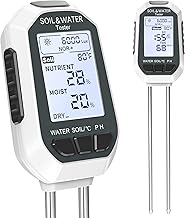 YAMRON ph messgerät Erde, 7-in-1 Digital Plant Wasser&bodenmessgerät with EC/TDS/Fruchtbarkeit/…