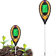 Bodentester, Boden-pH-Messer 4-in-1 Bodentest Messgerät für Temperatur/pH/Licht/Feuchtigkeit, B…