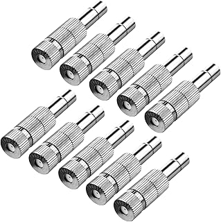 ATOPLEE 10pcs 0,6 mm Niederdruck Messing Nebeldüsen Mit Filterfunktion für Kühlsystem Luftbefe…