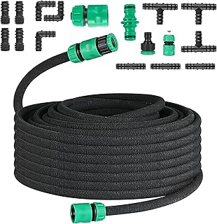 Tropfschlauch Set, Garten Tropfschläuche, Perlschlauch für Tropfbewässerung, Bewässerungsschl…