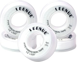 Teflonband Gewindedichtband, PTFE Dichtband Wasserleitung 5er Pack, gut Dichtungsband Wasserdicht…