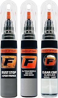 FIRANTO Lackstift Autolack Reparaturset für Tesla Sonic Silver Felgen BU0738 NEU-107E Räder 3-i…