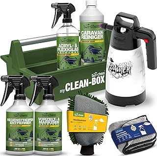 bio-chem Caravan & WoMo Außenpflege Premium Set 8-teilig – Wohnmobil Reinigungsset mit Schaums…