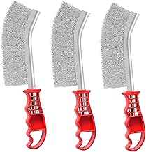 3 Stück Drahtbürsten Set,Edelstahl Drahtbürste, Handdrahtbürste, Metallbürste mit Gebogener …