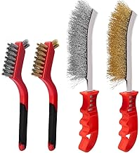 Handdrahtbürste-Set 4-teilig mit Edelstahlbürste Stahlbürste und Messingbürste, Drahtbürste …