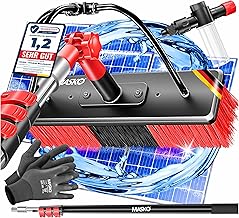 MASKO® Teleskop Waschbürste mit Wasseranschluss 5,4m Reinigungsbürste mit Teleskopstiel Auszie…