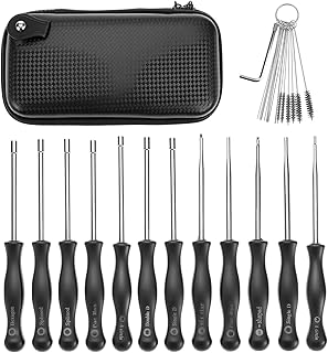 QWORK® 12 Piezas Vergaser-Einstellwerkzeug mit Reinigungsset, Vergaser Schraubendreher, Kompatib…