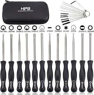 Set mit 12 Schraubendreher Vergaser-Einstellwerkzeug mit Reinigungsbürsten, Splined/Pac Man/Doub…