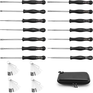 Vergaser Einstellwerkzeug 14 Pcs Vergaser Schraubendreher Set mit Reinigungsbürsten für Husqvar…